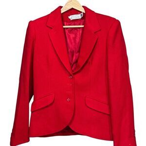 the villager jacket 100 % pure wool red size 10